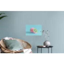 Kiwi - Blauw - Surrealistisch Muursticker klein -plant