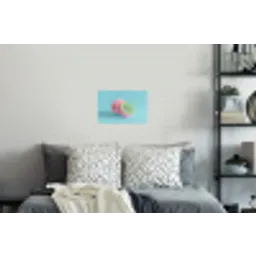 Kiwi - Blauw - Surrealistisch Muursticker klein -slaapkamer
