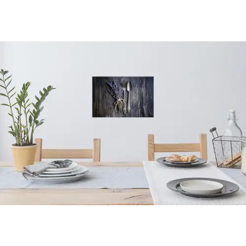 Lavendel - Lepel - Vork Muursticker klein -eettafel