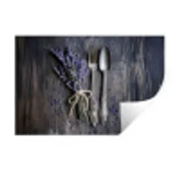 Lavendel - Lepel - Vork Muursticker klein -3d