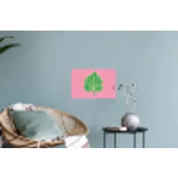 Blad - Groen - Illustratie - Minimalistisch Muursticker klein -plant