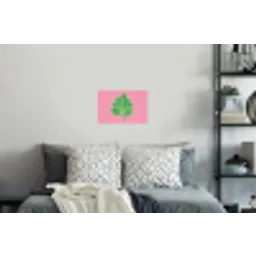 Blad - Groen - Illustratie - Minimalistisch Muursticker klein -slaapkamer
