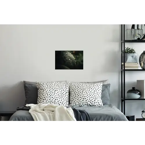 Blad - Groen - Nerven - Regendruppels Muursticker klein -slaapkamer