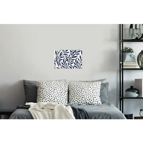 Bladeren - Klimop - Donkerblauw Muursticker klein -slaapkamer
