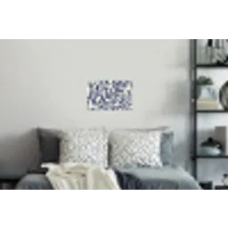 Bladeren - Klimop - Donkerblauw Muursticker klein -slaapkamer