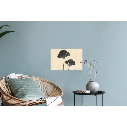 Bladeren - Minimalistisch - Zwart Muursticker klein -plant