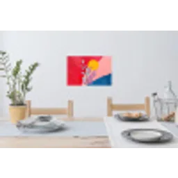 Bladeren - Zon - Abstracte vormen Muursticker klein -eettafel