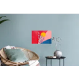 Bladeren - Zon - Abstracte vormen Muursticker klein -plant