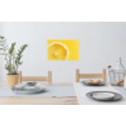 Citroen - Geel - Zonnig Muursticker klein -eettafel