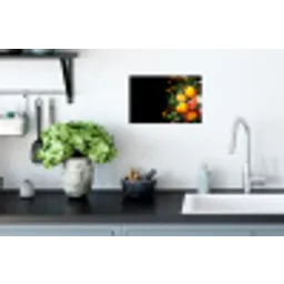 Citroenen - Zwart - Kruiden - Graffiti - Verf Muursticker klein -keuken