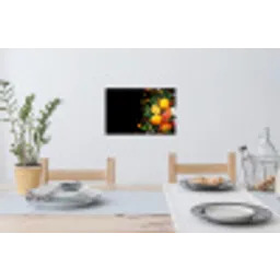 Citroenen - Zwart - Kruiden - Graffiti - Verf Muursticker klein -eettafel