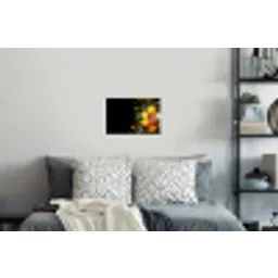 Citroenen - Zwart - Kruiden - Graffiti - Verf Muursticker klein -slaapkamer