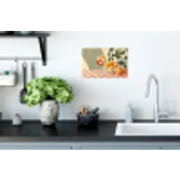 Citroenen - Glas - Tafelkleed - Geblokt Muursticker klein -keuken
