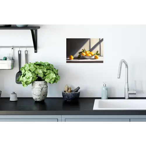 Citroenen - Stilleven - Geel Muursticker klein -keuken