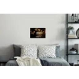 Lichtjes - Champagne - Dienblad - Glazen Muursticker klein -slaapkamer