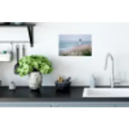 Vuurtoren - Klif - Zee - Bloemen Muursticker klein -keuken