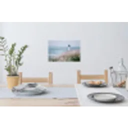 Vuurtoren - Klif - Zee - Bloemen Muursticker klein -eettafel