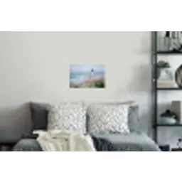 Vuurtoren - Klif - Zee - Bloemen Muursticker klein -slaapkamer