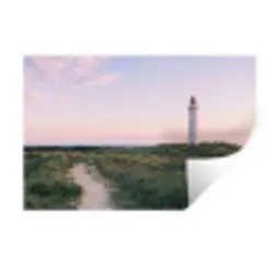 Vuurtoren - Duinlandschap - Zee Muursticker klein -3d