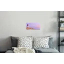 Vuurtoren - Duinen - Zonsondergang Muursticker klein -slaapkamer