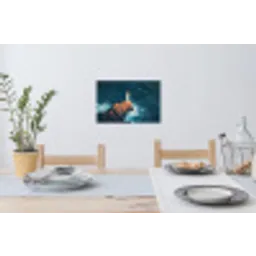 Vuurtoren - Rots - Zee - Golven Muursticker klein -eettafel