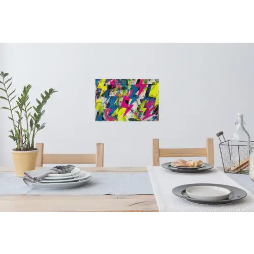 Bliksemschichten - Patroon - Marmer - Kleuren Muursticker klein -eettafel
