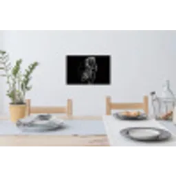 Lijntekening - Wit - Wielrennen - Snelheid Muursticker klein -eettafel