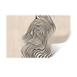 Lijnen - Abstract - Golvend - Zwart Muursticker klein -3d