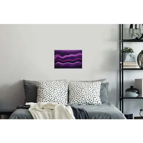 Lijnen - Golven - Paars - Abstract Muursticker klein -slaapkamer