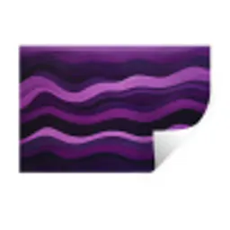 Lijnen - Golven - Paars - Abstract Muursticker klein -3d