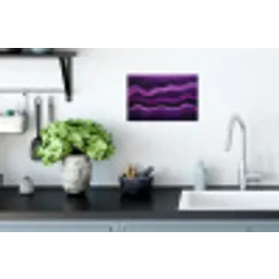 Lijnen - Golven - Paars - Abstract Muursticker klein -keuken