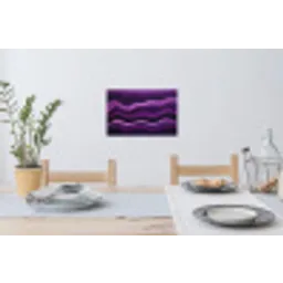 Lijnen - Golven - Paars - Abstract Muursticker klein -eettafel
