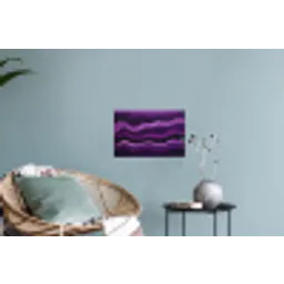 Lijnen - Golven - Paars - Abstract Muursticker klein -plant