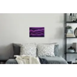 Lijnen - Golven - Paars - Abstract Muursticker klein -slaapkamer
