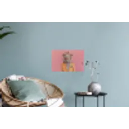 Leeuw - Pak - Geruit - Bril Muursticker klein -plant