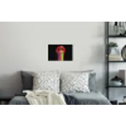 Lippen - Kleuren - Zwart Muursticker klein -slaapkamer