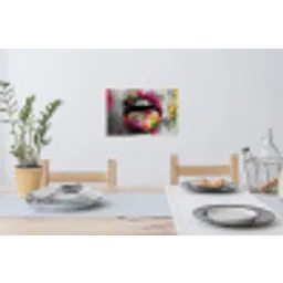Lippen - Graffiti - Expressief Muursticker klein -eettafel