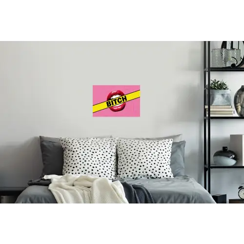 Lippen - Tekst - Kleurrijk Muursticker klein -slaapkamer