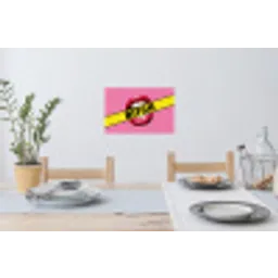 Lippen - Tekst - Kleurrijk Muursticker klein -eettafel