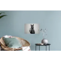 Lama - Flessen - Zwart - Wit Muursticker klein -plant