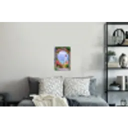 Doorkijk - Vuurtoren - Bloemen - Uitzicht Muursticker klein -slaapkamer