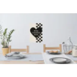 Liefde - Beige - Race Muursticker klein -eettafel