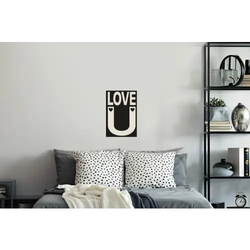 Love - Zwart - Minimalistisch Muursticker klein -slaapkamer