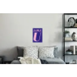 Love - Blauw - Valentijn Muursticker klein -slaapkamer