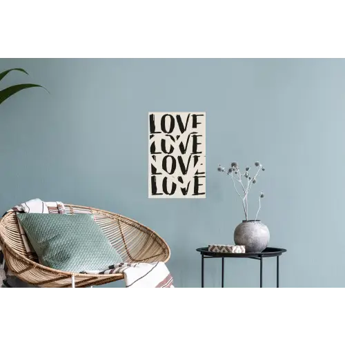 Love - Hart - Beige Muursticker klein -plant
