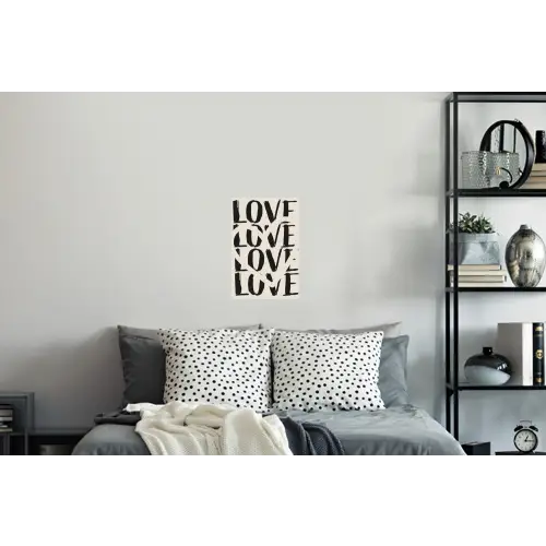 Love - Hart - Beige Muursticker klein -slaapkamer