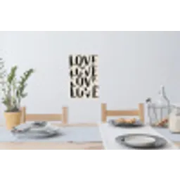 Love - Hart - Beige Muursticker klein -eettafel