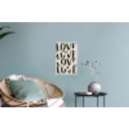 Love - Hart - Beige Muursticker klein -plant