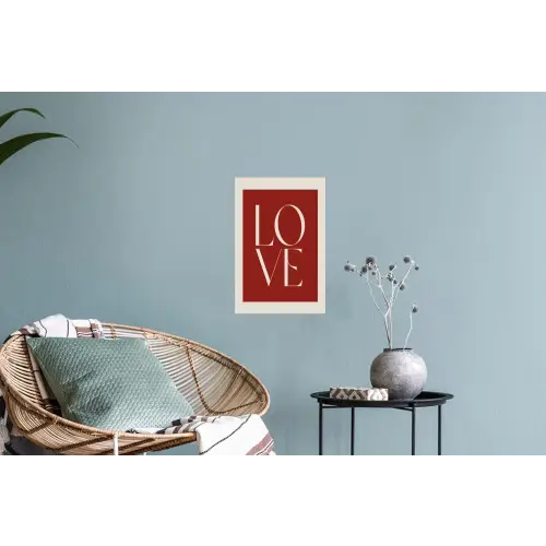 Love - Rood - Minimalistisch Muursticker klein -plant
