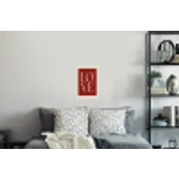 Love - Rood - Minimalistisch Muursticker klein -slaapkamer